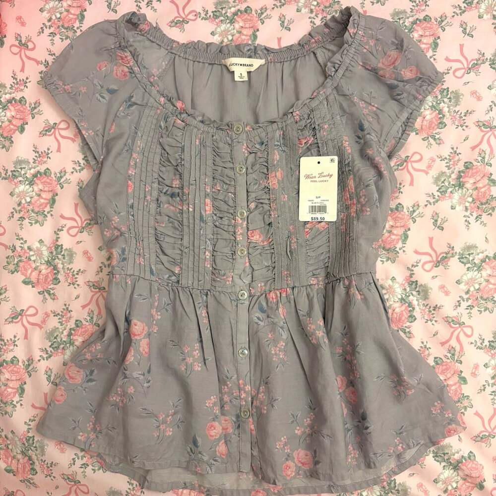 Lucky Brand Floral Peplum Top